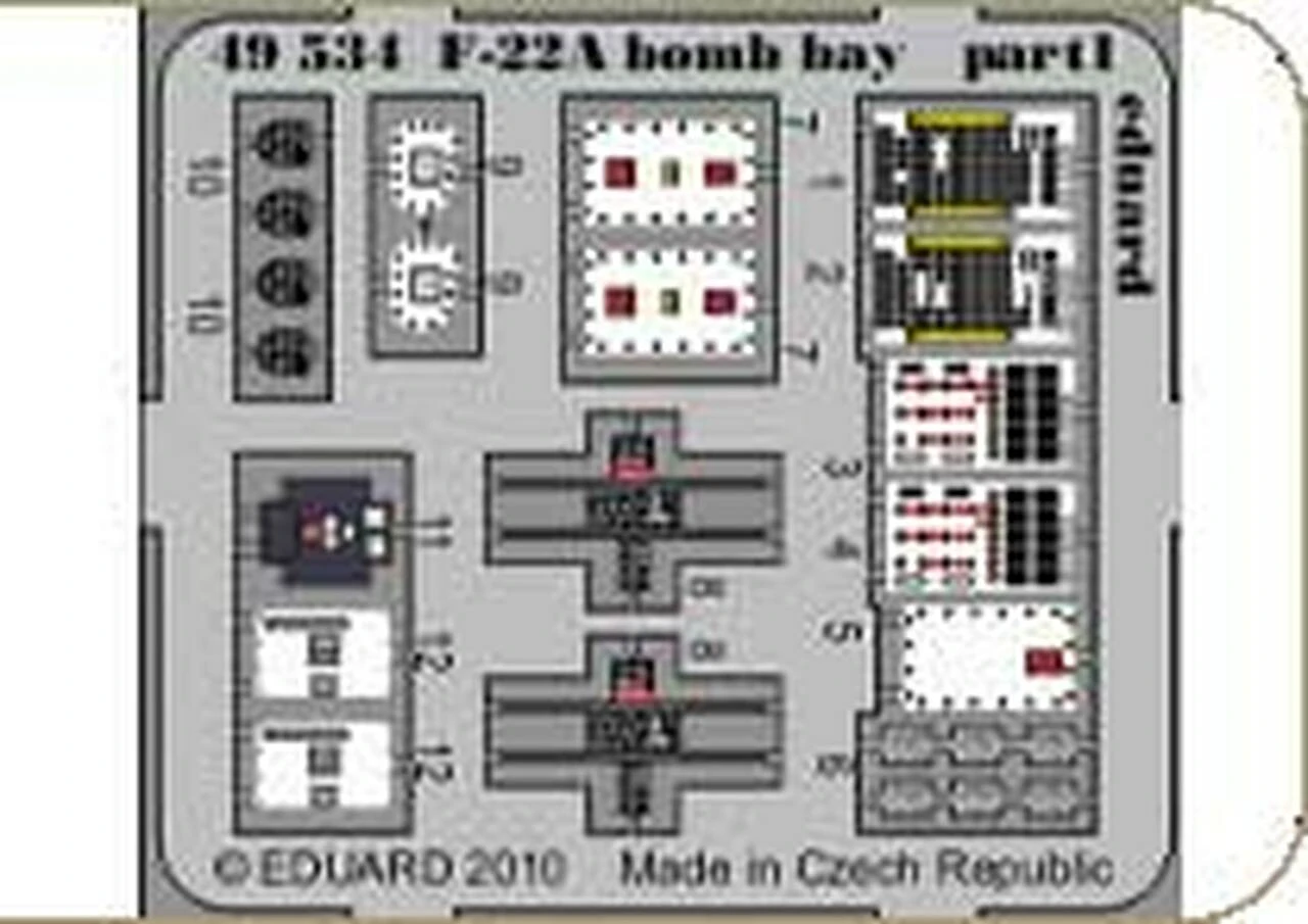 F-22A Bomb Bay for HSG (Painted) 1/48 Eduard