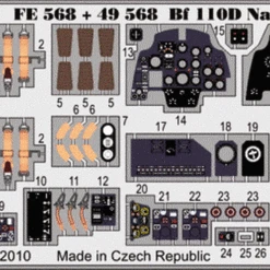Bf 110D Nachtjager Detail Set for DML (Painted) 1/48 Eduard