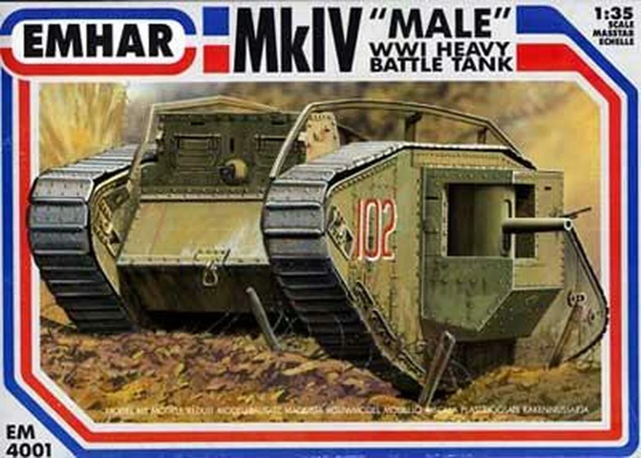 WWI British Male Mk IV Tank 1/35 Emhar