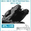 Grouser Spud For Mk II/IV, MK IV Tadpole Tail, MK V/IX Track Set (65 Links) 1/35 Fruilmodel Grouser Spud for Mk II/IV, MK IV Tadpole Tail, MK V/IX Track Set (65 Links) 1/35 Fruilmodel