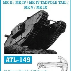 Grouser Spud For Mk II/IV, MK IV Tadpole Tail, MK V/IX Track Set (65 Links) 1/35 Fruilmodel Grouser Spud for Mk II/IV, MK IV Tadpole Tail, MK V/IX Track Set (65 Links) 1/35 Fruilmodel
