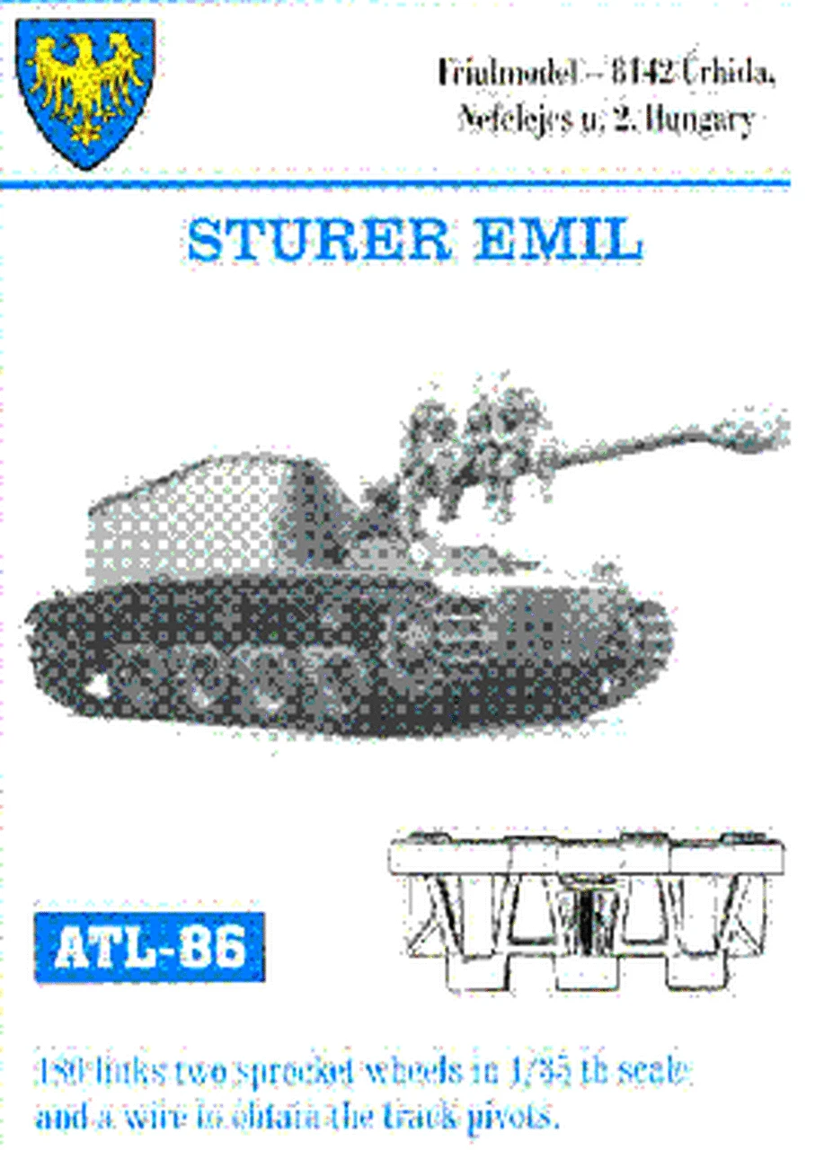 Sturer Emil Tank Track Link Set (180 Links & 2 Sprocket Wheels) 1/35 Fruilmodel Sturer Emil Tank Track Link Set (180 Links & 2 Sprocket Wheels) 1/35 Fruilmodel