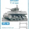 Stuart T16 Type Tank Track Link Set (136 Links) 1/35 Fruilmodel Stuart T16 Type Tank Track Link Set (136 Links) 1/35 Fruilmodel