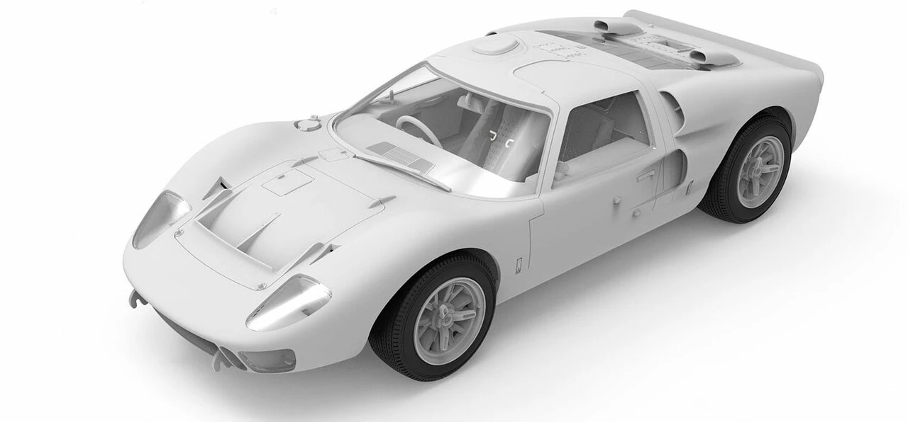 1966 Ford GT40 Mk II Race Car 1/24 Meng Models - Image 2
