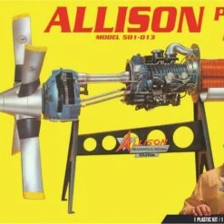Allison 501-D13 Prop-Jet Engine w/Moving Parts & Stand 1/10 Atlantis Models