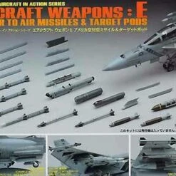 Aircraft Weapons Set E: US Air-to-Air Missiles and Target Pods 1/48 Hasegawa