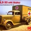 WWII Type 2.5-32 with Shelter German Ambulance Truck 1/35 ICM Models