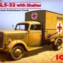 WWII Type 2.5-32 with Shelter German Ambulance Truck 1/35 ICM Models