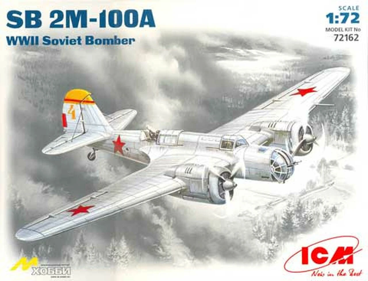 SB 2M-100A WWII Soviet Bomber 1/72 ICM Models