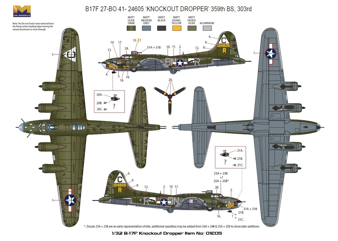 B-17E/F Flying Fortress 1/32 HK Models - Image 16