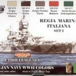 Camouflage Italian Navy WWII Acrylic Set (6 22ml Bottles) Camouflage Italian Navy WWII Acrylic Set (6 22ml Bottles)