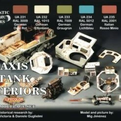 Camouflage German & Italian WWII Tank Interiors Acrylic Set (6 22ml Bottles) Life Color Camouflage German & Italian WWII Tank Interiors Acrylic Set (6 22ml Bottles) Life Color