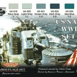 Camouflage US Navy WWII Acrylic Set #1 (6 22ml Bottles) Life Color Camouflage US Navy WWII Acrylic Set #1 (6 22ml Bottles) Life Color
