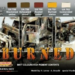 Burned Diorama Acrylic Paint Set Life Color Burned Diorama Acrylic Paint Set Life Color