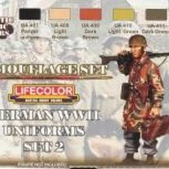 Camouflage German WWII Uniforms Acrylic Set #2 (6 22ml Bottles) Camouflage German WWII Uniforms Acrylic Set #2 (6 22ml Bottles)