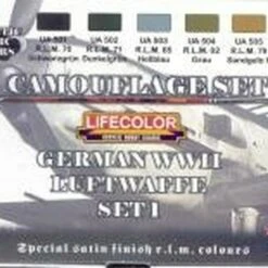 Camouflage German WWII Luftwaffe Acrylic Set #1 (6 22ml Bottles) Camouflage German WWII Luftwaffe Acrylic Set #1 (6 22ml Bottles)