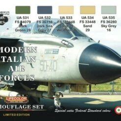 Camouflage Modern Italian Air Force Acrylic Set (6 22ml Bottles) Life Color Camouflage Modern Italian Air Force Acrylic Set (6 22ml Bottles) Life Color