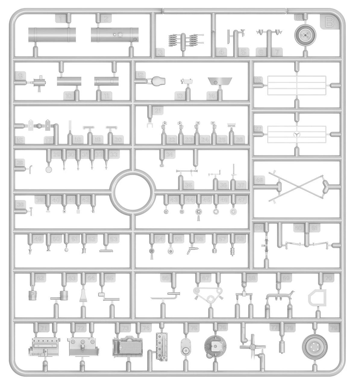 German Type 170V Convertible Saloon 4-Door Car 1/35 Miniart - Image 14