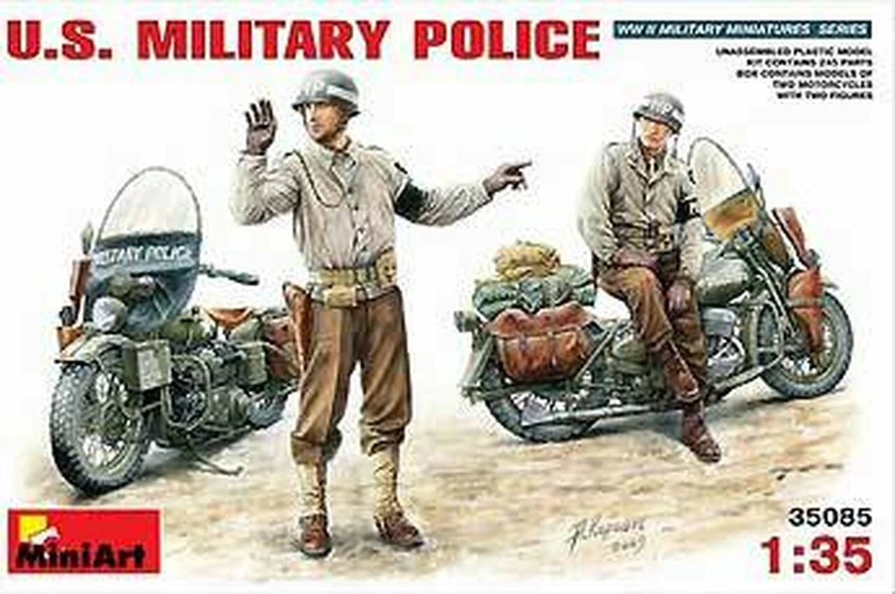 US Military Police and Motorcycles 1/35 MiniArt