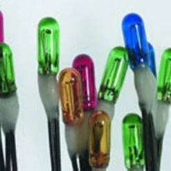 12v 2.4mm Dia. Incandescent Lamp (5 each Red, Blue, Green, Yellow) (20) Miniatronics