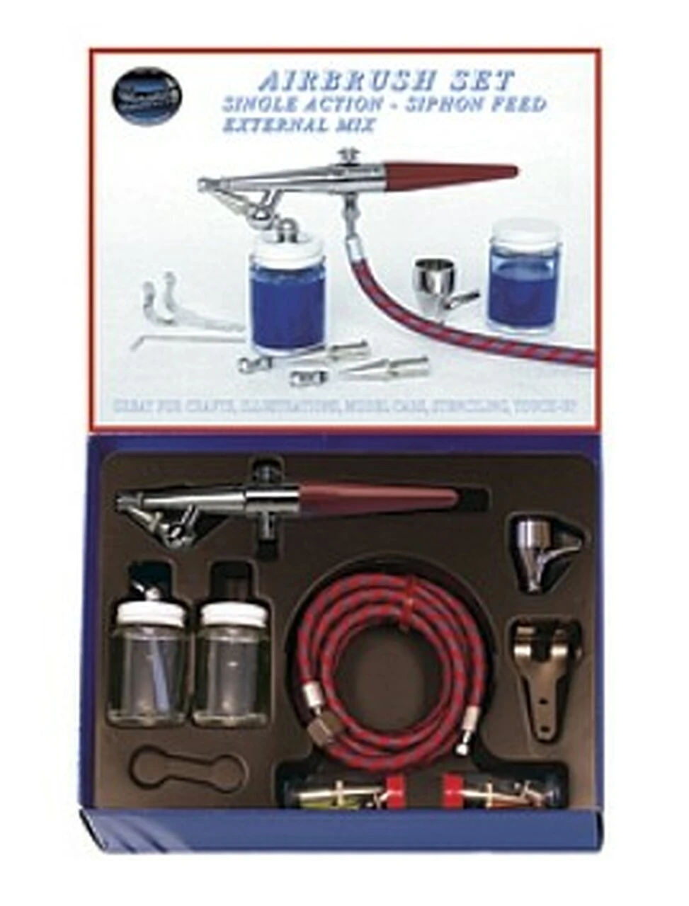 Airbrush Set w/H Brush Heavy Duty (H-SET) Single Action Paasche Airbrush
