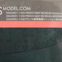 French Navy Richelieu 1943 Blue Tone Wood Deck w/Photo-Etch for TSM 1/350 Pontos