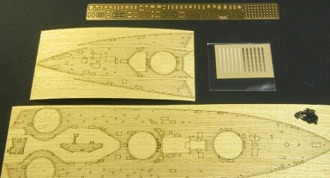 HMS Dreadnought 1907 Teak Tone Wood Deck w/Photo-Etch for ZVE 1/350 Pontos