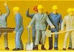 Track Workers w/Accessories (24) HO Scale Preiser Models
