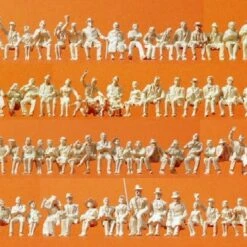 Unpainted People Sitting (120) (Kit) HO Scale Preiser Models