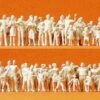 Unpainted Spectator Figures Standing (130) (Kit) HO Scale Preiser Models