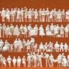 Unpainted Train Station People Sitting & Standing (120) (Kit) HO Scale Preiser Models