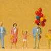 Balloon Seller & People w/Balloons (11) HO Preiser Models