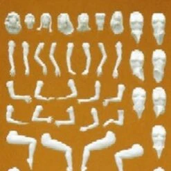 Unpainted Nude Female Figures (6) (Kit) 1/24 Preiser Models