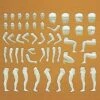 Unpainted Nude Male Figures (6) (Kit) 1-32 Preiser Models