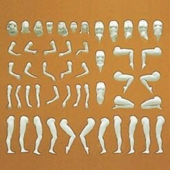 Unpainted Nude Female Figures (7) (Kit) 1-32 Preiser Models