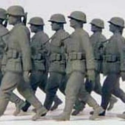 Unpainted Grenadiers Marching German Reich 1939-1945 (9) (Kit) 1-35 Preiser Models
