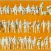 Unpainted Pedestrians Standing & Sitting (125) (Kit) N Preiser Models