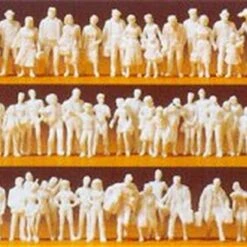 Unpainted Passengers Standing & Sitting (120) (Kit) N Preiser Models