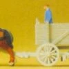 Horse Drawn Box Wagon w/Man N Preiser Models