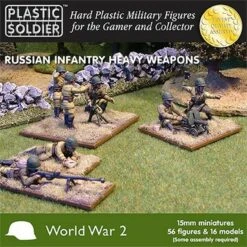 WWII Russian Infantry (56) w/Heavy Weapons 15mm Plastic Soldiers