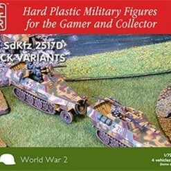 WWII German SdKfz 251/D Halftrack (4) 1/72 Plastic Soldier