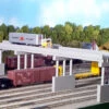 150' Modern Highway Overpass w/Piers (4) HO Rix Products