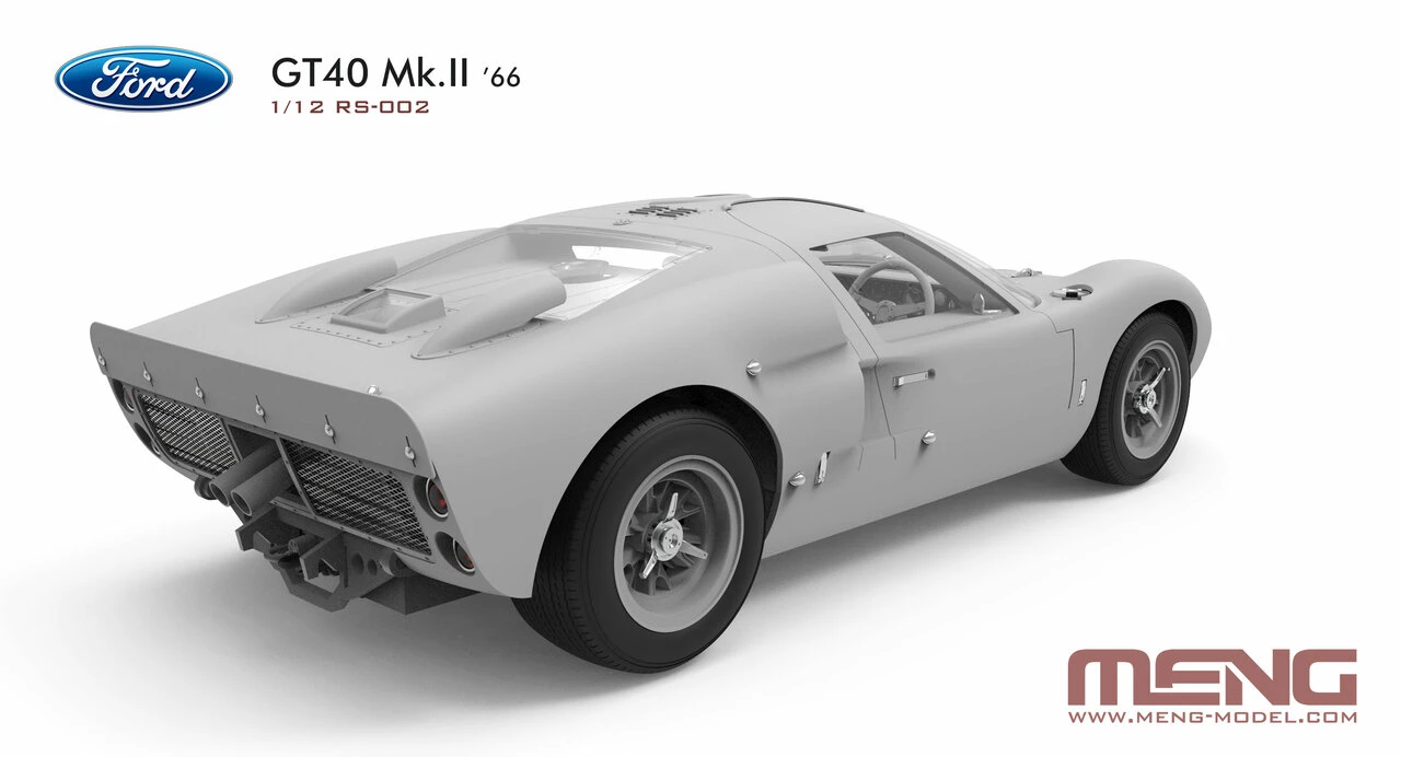 Ford GT40 Mk II Race Car 1/12 Meng Models - Image 3