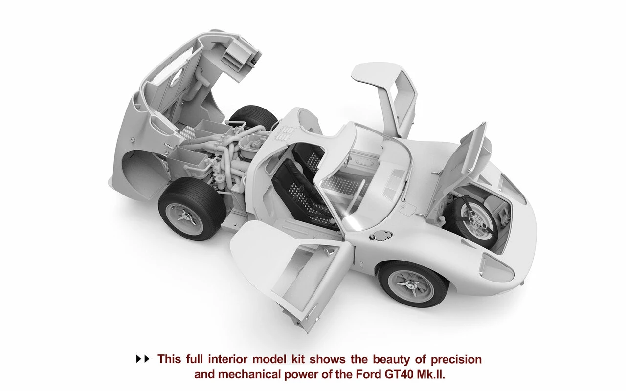 Ford GT40 Mk II Race Car 1/12 Meng Models - Image 11
