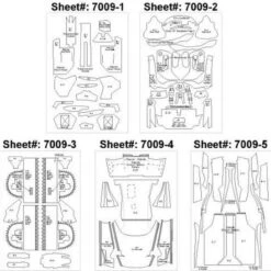 Enzo Template Comp. Fiber Decal Set 1/24 Scale Motorsport