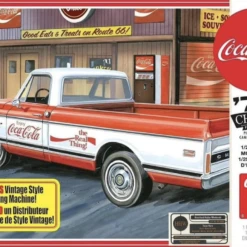 1972 Chevy Pickup Truck w/Coca-Cola Vending Machine and Crates 1/25 AMT Models