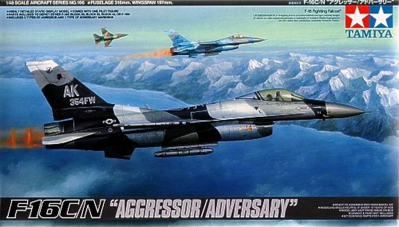 F-16C/N Aggressor/Adversary Multi-Purpose Jet Fighter 1/48 Tamiya
