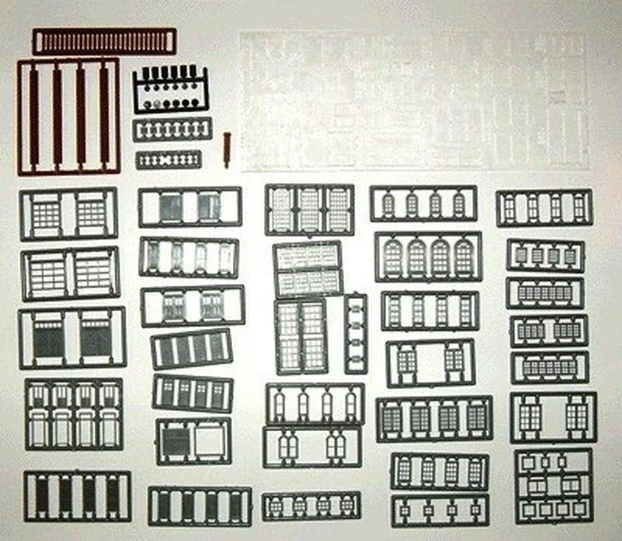 Windows, Doors & Parts Assortment (164) N Tichy Trains