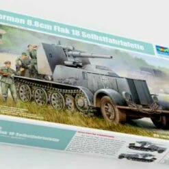 German Sd.Kfz.8 Halftrack with 8.8cm Flak 18 Selbstfahrlafette 1/35 Trumpeter