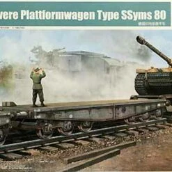 WWII German Army Type SSyms 80-Ton Heavy Armor Transport Flatcar 1/35 Trumpeter